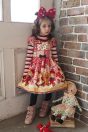 11-890パッチワークドールプリントワンピース <br>(★ピンク/コン) <br>・TODDLER￥31,680～(100～140cm) <br>・SISTER￥36,080-(150/160cm) <br>11-878マルチボーダータートルニット <br>(★ピンク/コン) <br>・TODDLER￥17,380～(100～140cm) <br>・SISTER￥19,580-(150/160cm)<br>11-898お花リボンカチューシャ <br>(ブルー/★アカ)￥17,380-(Fサイズ) <br>11-903リボン柄タイツ <br>(アイボリー/★グリーン/コン)￥5,830-(105/120/135/150cm) <br>11-755 3連リボンブーツ <br>(★ピンク/チャ/アカ)￥14,080～(17～24cm)