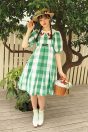 14-108ストロベリー刺繍ギンガムワンピース <br>(★グリーン)￥26,180-(Fサイズ) <br>14-110ストロベリーストローハット <br>(★キナリ)￥20,680-(Fサイズ) <br>14-113ストロベリーモチーフバスケット <br>(★キナリ)￥19,580-(Fサイズ) <br>その他　参考商品