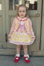 11-104うさぎアップリケカーディガン <br>(オフ白/★ピンク) <br>・BABY￥16,280-(Fサイズ) <br>・TODDLER￥17,380～(100～140cm) <br>11-124うさぎぬいぐるみプリントワンピース <br>(★ピンク/サックス) <br>・BABY￥28,380-(Fサイズ) <br>・TODDLER￥30,580～(100～140cm) <br>11-136うさぎぬいぐるみクリップ <br>(ピンク/★キイロ)￥4,180-(Fサイズ) <br>11-062レースソックス <br>(★オフ白)￥3,080-(11～20cm) <br>10-020リボンストラップシューズ <br>(ピンク/★アカ/クロ) <br>・BABY￥9,130-(13/14cm) <br>＊クロは14cmのみ <br>・TODDLER￥9,680～(15～21cm) <br>＊ピンクは18cmまで
