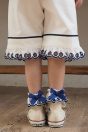 11-211マリンハーフパンツ <br>(ピンク/★オフ白) <br>・TODDLER ￥20,680～(100～140cm) <br>・SISTER ￥22,880-(150/160cm) <br>11-242ドットレースソックス <br>(★コン/ピンク)￥3,520-(14～23cm) <br>靴　参考商品