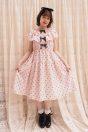 14-304ミニハートプリントワンピース <br>(オフ白/★ピンク)￥32,780-(Fサイズ) <br>14-210レース＆リボンソックス <br>(オフ白/★クロ)￥4,180-(23㎝) <br>その他　参考商品