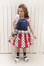 11-456いちごモチーフ付きプルオーバー <br>(ピンク/★コン) <br>・TODDLER ¥17,380～(100～140cm) <br>・SISTER ¥19,580-(150/160cm) <br>11-457ストロベリードットプリントスカート <br>(ピンク/★コン) <br>・TODDLER ¥23,980～(100～140cm) <br>・SISTER ¥28,380-(150/160cm) <br>11-475ストライプリボンクリップ <br>(ピンク/アカ/★コン) ¥7,480-(Fサイズ) <br>11-476ストロベリーポシェット <br>(ピンク/★コン) ¥19,580-(Fサイズ) <br>11-480ストロベリーソックス <br>(ピンク/★コン) ￥3,520-(14～23cm) <br>11-340リボンフリルサンダル <br>(★オフ白/ピンク/アカ) <br>・BABY￥9,680-(14cm) <br>・TODDLER￥10,230～(15～21cm)