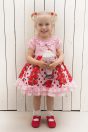 11-464ストロベリードットプリントワンピース <br>(★ピンク/コン) <br>・BABY ¥29,480-(80/90cm) <br>・TODDLER ¥31,680～(100～140cm) <br>11-481ストロベリーリボンポニー <br>(★アカ) ¥4,950-(Fサイズ) <br>11-062レースソックス <br>(★オフ白)￥3,080-(11～20cm) <br>10-020リボンストラップシューズ <br>(ピンク/★アカ/クロ) <br>・BABY￥9,130-(13/14cm) <br>＊クロは14cmのみ <br>・TODDLER￥9,680～(15～21cm) <br>＊ピンクは18cmまで