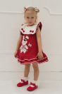 11-465マリンうさぎワンピース <br>(★アカ/コン) <br>・BABY ¥21,780-(80/90cm) <br>・TODDLER ¥22,880～(100～140cm) <br>10-482マリンうさぎポニー <br>(★アカ) ¥4,950-(Fサイズ) <br>11-062レースソックス <br>(★オフ白)￥3,080-(11～20cm) <br>10-020リボンストラップシューズ <br>(ピンク/★アカ/クロ) <br>・BABY￥9,130-(13/14cm) <br>＊クロは14cmのみ <br>・TODDLER￥9,680～(15～21cm) <br>＊ピンクは18cmまで