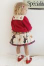 11-605プードルセーラーカラーブラウス <br>(★オフ白/ピンク) <br>・BABY ¥17,380-(80/90cm) <br>・TODDLER ¥18,480～(100～140cm) <br>11-603プードルアップリケカーディガン <br>(ピンク/★アカ) <br>・BABY ¥17,380-(Fサイズ) <br>・TODDLER ¥18,480～(100～140cm) <br>11-619ブリティッシュプードルプリントジャンパースカート <br>(ピンク/★アカ) <br>・BABY ¥30,580-(80/90cm) <br>・TODDLER ¥32,780～(100～140cm) <br>11-632プードルポニー <br>(ピンク/★アカ) ¥6,380-(Fサイズ) <br>11-636プードルソックス <br>(★オフ白/ピンク) ¥3,520-(13～20cm) <br>11-537リボンTストラップシューズ <br>(ピンク/★アカ/ゴールド) ¥11,880～(13～19cm)