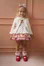 11-653ジャムポットアップリケカーディガン <br>(★オフ白/ピンク) <br>・BABY ¥16,280-Fサイズ) <br>・TODDLER ¥17,380～(100～140cm) <br>11-658いちごプリントカットソーブラウス <br>(★オフ白) <br>・BABY ¥15,180-(80/90cm) <br>・TODDLER ¥16,280～(100～140cm) <br>11-668シャーリーカフェプリントワンピース <br>(★アイボリー/ピンク) <br>・BABY ¥29,480-(80/90cm) <br>・TODDLER ¥31,680～(100～140cm) <br>11-667いちごプリントエプロン <br>(★オフ白) <br>・BABY ¥10,780-(Fサイズ) <br>・TODDLER ¥11,880-(Fサイズ) <br>10-678いちごプリントリボンヘアバンド <br>(★オフ白) ¥7,480-(Fサイズ) <br>10-681いちご柄レース付きソックス <br>(★オフ白) ¥3,850-(11～15cm) <br>10-020リボンストラップシューズ <br>(ピンク/★アカ/クロ) <br>・BABY￥9,130-(13/14cm) <br>＊クロは14cmのみ <br>・TODDLER￥9,680～(15～21cm) <br>＊ピンクは18cmまで