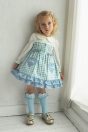 11-679ハートロゴギンガムワンピース <br>(★サックス/アカ) <br>・BABY ¥23,980-(80/90cm) <br>・TODDLER ¥26,180～(100～130cm) <br>11-682スカラップドットレース付きハイソックス <br>(オフ白/ピンク/★サックス) ¥3,850-(13～20cm) <br>11-537リボンTストラップシューズ <br>(ピンク/アカ/★ゴールド) ¥11,880～(13～19cm)