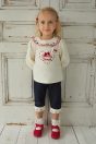11-654うさぎレースプルオーバー <br>(★オフ白/ピンク) <br>・BABY ¥14,080-(80/90cm) <br>・TODDLER ¥15,180～(100～140cm) <br>11-662うさぎロールアップデニムニットパンツ <br>(★コン) <br>・BABY ¥14,080-(80/90cm) <br>・TODDLER ¥15,180～(100～140cm) <br>10-679ティーカップうさぎクリップ <br>(ピンク/★アカ) ¥6,380-(Fサイズ) <br>11-062レースソックス <br>(★オフ白)￥3,080-(11～20cm) <br>10-020リボンストラップシューズ <br>(ピンク/★アカ/クロ) <br>・BABY￥9,130-(13/14cm) <br>＊クロは14cmのみ <br>・TODDLER￥9,680～(15～21cm) <br>＊ピンクは18cmまで