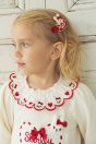 11-654うさぎレースプルオーバー <br>(★オフ白/ピンク) <br>・BABY ¥14,080-(80/90cm) <br>・TODDLER ¥15,180～(100～140cm) <br>10-679ティーカップうさぎクリップ <br>(ピンク/★アカ) ¥6,380-(Fサイズ)