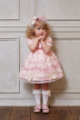 11-881リボンボーダーレースドレス <br>(★ピンク/クロ) <br>・BABY ￥73,480-(90cm) <br>・TODDLER ￥76,780～(100cm～140cm) <br>11-882チュールリボンドレスカチューシャ <br>(★ピンク/クロ)￥19,580-(Fサイズ) <br>11-682スカラップドットレース付きハイソックス <br>(★オフ白/ピンク/サックス) ¥3,850-(13～20cm) <br>11-537リボンTストラップシューズ <br>(★ピンク/アカ/ゴールド) ¥11,880～(13～19cm)