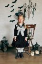 11-721ベロアセーラーワンピース <br>(★クロ) <br>・TODDLER￥36,080～(100～140cm) <br>・SISTER ￥40,480-(150/160cm) <br>11-715はしごリボンドロワーズ <br>(★オフ白) <br>・TODDLER￥16,280～(100～140cm) <br>・SISTER ￥18,480-(Fサイズ) <br>11-736リボンエンジニアブーツ <br>(★クロ/ゴールド)￥16,280～(17～24cm) <br>リボン　参考商品