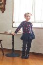 11-707ハートペプラムトレーナー <br>(オフ白/★クロ) <br>・TODDLER￥15,180～(100～140cm) <br>・SISTER ￥17,380-(150/160cm) <br>11-713サイドリボンデニム風パンツ <br>(コン/★クロ) <br>・TODDLER￥14,080～(100～140cm) <br>・SISTER ￥16,280-(150/160cm) <br>11-007ピコリボンクリップ <br>(ピンク/サックス/★アカ)￥3,850-(Fサイズ) <br>＊リボンクリップは1点の価格となります <br>11-736リボンエンジニアブーツ <br>(★クロ/ゴールド)￥16,280～(17～24cm)