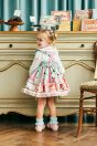 10-115 チョコレートプリントジャンパースカート <br>(アイボリー/★ミント) <br>・BABY￥30,580-(80cm/90cm) <br>・TODDLER￥32,780～(100～140cm) <br>10-104 リボン襟カットソーブラウス <br>(★ピンク/アカ) <br>・BABY￥16,280-(80cm/90cm) <br>・TODDLER￥17,380～(100～140cm) <br>11-122 チョコレートポニー <br>(★ピンク/アカ)￥6,380-(Fサイズ) <br>10-127 ハートレース付きソックス <br>(オフ白/★ミント)￥4,180-(13～20cm) <br>10-523・524 布リボンストラップシューズ <br>(★ピンク/アカ/クロ)￥11,880～(14～21cm) ※19～21cmはアカ/クロ 2色のご用意です。