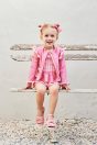 10-336 ギンガムリボンスイムウエア <br>(★ピンク/アカ) <br>・BABY￥21,780-(80cm/90cm) <br>・TODDLER￥22,880～(100cm～140cm) <br>10-135ギンガムリボンラッシュガード <br>(★ピンク/アカ) <br>・BABY￥19,580-(Fサイズ) <br>・TODDLER￥20,680～(S/M/L) <br>11-327リボンスカラップサンダル <br>(オフ白/★ピンク/アカ)￥11,880～(15～21cm)