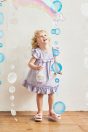 10-462 イルカアップリケカットソーワンピース <br>(ピンク/★パープル) <br>・BABY￥18,480-(80cm/90cm) <br>・TODDLER￥19,580～(100～140cm) <br>10-471 イルカポニー <br>(★ピンク/サックス)￥5,280-(Fサイズ) <br>11-327リボンスカラップサンダル <br>(★オフ白/ピンク/アカ)￥11,880～(15～21cm)