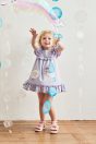 10-462 イルカアップリケカットソーワンピース <br>(ピンク/★パープル) <br>・BABY￥18,480-(80cm/90cm) <br>・TODDLER￥19,580～(100～140cm) <br>10-471 イルカポニー <br>(★ピンク/サックス)￥5,280-(Fサイズ) <br>11-327リボンスカラップサンダル <br>(★オフ白/ピンク/アカ)￥11,880～(15～21cm)
