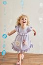 10-462 イルカアップリケカットソーワンピース <br>(ピンク/★パープル) <br>・BABY￥18,480-(80cm/90cm) <br>・TODDLER￥19,580～(100～140cm) <br>10-471 イルカポニー <br>(★ピンク/サックス)￥5,280-(Fサイズ) <br>11-327リボンスカラップサンダル <br>(★オフ白/ピンク/アカ)￥11,880～(15～21cm)
