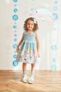 11-464 マリンフレンズプリントサンドレス <br>(ピンク/★サックス) <br>・TODDLER ￥36,080～(100cm～140cm) <br>・SISTER ￥40,480-(150cm/160cm) <br>11-472 シアードットリボンクリップ <br>(ピンク/★サックス)￥8,580-(Fサイズ) <br>11-474 ドット透かし柄ソックス <br>(オフ白/ピンク/★サックス)￥3,520-(9～20cm) <br>11-327リボンスカラップサンダル <br>(★オフ白/ピンク/アカ)￥11,880～(15～21cm)