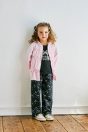 11-605 ドットリボンプリントTシャツ <br>(オフ白/★クロ) <br>・TODDLER ￥10,780～(100cm～140cm) <br>・SISTER ￥11,880-(150cm/160cm) <br>11-600ティアードシルエットウィンドブレーカー <br>(★ピンク/コン) <br>・TODDLER ￥19,580～(100cm～140cm) <br>・SISTER ￥21,780-(Fサイズ) <br>11-611リボン総柄ロングパンツ <br>(サックス/★クロ) <br>・TODDLER ￥16,280～(100cm～140cm) <br>・SISTER ￥18,480-(150cm/160cm) <br>11-035 グログランリボンつきクルーソックス <br>(★オフ白)￥3,520-(11～23cm) <br>※靴　参考商品