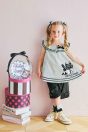 11-603 モノトーンドットチュニック <br>(ピンク/★ミント) <br>・TODDLER ￥23,980～(100cm～140cm) <br>・SISTER ￥28,380-(150cm/160cm) <br>11-612ツイルフリルハーフパンツ <br>(ピンク/★クロ) <br>・TODDLER ￥17,380～(100cm～140cm) <br>・SISTER ￥19,580-(150cm/160cm) <br>11-621 モノトーンドットリボンポニー <br>(ピンク/★ミント)￥7,480-(Fサイズ) <br>11-035 グログランリボンつきクルーソックス <br>(オフ白/★クロ)￥3,520-(11～23cm) <br>※靴　参考商品
