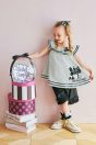 11-603 モノトーンドットチュニック <br>(ピンク/★ミント) <br>・TODDLER ￥23,980～(100cm～140cm) <br>・SISTER ￥28,380-(150cm/160cm) <br>11-612ツイルフリルハーフパンツ <br>(ピンク/★クロ) <br>・TODDLER ￥17,380～(100cm～140cm) <br>・SISTER ￥19,580-(150cm/160cm) <br>11-621 モノトーンドットリボンポニー <br>(ピンク/★ミント)￥7,480-(Fサイズ) <br>11-035 グログランリボンつきクルーソックス <br>(オフ白/★クロ)￥3,520-(11～23cm) <br>※靴　参考商品