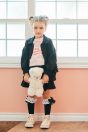 11-656スイーツタイムカットソー <br>(★ピンク/クロ) <br>・TODDLER ￥12,980～(100cm～140cm) <br>・SISTER ￥15,180-(150cm/160cm) <br>11-650 フリルジップジャケット <br>(★クロ/パープル) <br>・TODDLER ￥18,480～(100cm～140cm) <br>・SISTER ￥20,680-(150cm/160cm) <br>11-661スカート風キュロット <br>(グレー/★クロ) <br>・TODDLER ￥15,180～(100cm～140cm) <br>・SISTER ￥17,380-(150cm/160cm) <br>11-036 リボンレースハイソックス <br>(オフ白/★クロ)￥3,520-(11～23cm) <br>靴　参考商品