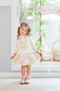 10-658 フラワーパークプリントプルオーバー <br>(オフ白/★ピンク) <br>・BABY￥15,180-(80cm/90cm) <br>・TODDLER￥16,280～(100～140cm) <br>10-663 フラワーパークプリントパンツ付きスカート <br>(★アイボリー/ピンク)￥15,180-(Fサイズ) <br>11-670 シマエナガクリップ <br>(★オフ白/ピンク)￥5,280-(Fサイズ) <br>11-035 グログランリボンつきクルーソックス <br>(★オフ白)￥3,520-(11～23cm) <br>10-523・524 布リボンストラップシューズ <br>(★ピンク/アカ/クロ)￥11,880～(14～21cm) <br>※19～21cmはアカ/クロ 2色のご用意です。