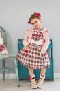 11-659 タータンロゴハートアップリケカットソー <br>(コン/★アカ) <br>・BABY￥14,080-(80/90cm) <br>・TODDLER ￥15,180～(100cm～140cm) <br>11-651 タータンリボンうさ耳パーカー <br>(★ピンク/コン)￥19,580～(100cm～140cm) <br>11-662ハートポケットタータンスカート <br>(★オフ白/グリーン) <br>・BABY￥15,180-(80/90cm) <br>・TODDLER ￥16,280～(100cm～140cm) <br>11-839 グログランリボンつきクルーソックス <br>(ピンク/★アカ)￥3,520-(11～20cm) <br>靴　参考商品