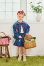 11-701 赤ずきんデニムジャケット <br>(ピンク/★コン) <br>・TODDLER ￥32,780～(100cm～140cm) <br>・SISTER ￥37,180-(150cm/160cm) <br>11-709 赤ずきんプリントタータンフリルカットソー <br>(★オフ白/ピンク) <br>・TODDLER ￥17,380～(100cm～140cm) <br>・SISTER ￥19,580-(150cm/160cm) <br>11-712 赤ずきんデニムスカート <br>(ピンク/★コン) <br>・TODDLER ￥21,780～(100cm～140cm) <br>・SISTER ￥23,980-(150cm/160cm) <br>11-839 グログランリボンつきクルーソックス <br>(ピンク/★アカ)￥3,520-(11～20cm) <br>※靴　参考商品