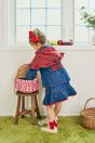 11-701 赤ずきんデニムジャケット <br>(ピンク/★コン) <br>・TODDLER ￥32,780～(100cm～140cm) <br>・SISTER ￥37,180-(150cm/160cm) <br>11-703 リバーシブルケープ <br>(★アカ/クロ)￥26,180-(Fサイズ) <br>11-709 赤ずきんプリントタータンフリルカットソー <br>(★オフ白/ピンク) <br>・TODDLER ￥17,380～(100cm～140cm) <br>・SISTER ￥19,580-(150cm/160cm) <br>11-712 赤ずきんデニムスカート <br>(ピンク/★コン) <br>・TODDLER ￥21,780～(100cm～140cm) <br>・SISTER ￥23,980-(150cm/160cm) <br>11-839 グログランリボンつきクルーソックス <br>(ピンク/★アカ)￥3,520-(11～20cm) <br>※靴　参考商品