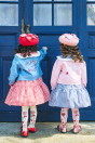 [左]<br> 11-100ハートアロージャケット(ピンク/★サックス)<br> ・TODDLER￥29,480～(100～140cm)<br> ・SISTER￥33,880-(Fサイズ)<br>11-115ギンガムハートボタンワンピース(★アカ/コン)<br> ・TODDLER￥31,680～(100～140cm)<br> ・SISTER ￥36,080-(150/160cm)<br> 11-123ラッピングリボンベレー帽<br> (ピンク/★アカ)￥19,580-(54/56cm)<br> 11-125スイートハートニーハイソックス<br> (★アイボリー/ピンク)￥3,520-(14～23cm)<br> 11-000/001/002 グリッターシューズ<br> (オフ白/ピンク/★アカ)￥14,080～(17～24cm) <br> <br> [右] <br> 11-100ハートアロージャケット(★ピンク/サックス)<br> ・TODDLER￥29,480～(100～140cm)<br> ・SISTER￥33,880-(Fサイズ)<br> 11-115ギンガムハートボタンワンピース(アカ/★コン)<br> ・TODDLER￥31,680～(100～140cm)<br> ・SISTER ￥36,080-(150/160cm)<br> 11-123ラッピングリボンベレー帽<br> (★ピンク/アカ)￥19,580-(54/56cm)<br> 11-125スイートハートニーハイソックス<br> (アイボリー/★ピンク)￥3,520-(14～23cm)<br> 11-000/001/002 グリッターシューズ<br> (オフ白/★ピンク/アカ)￥14,080～(17～24cm)