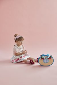 10-311ストロベリーレースパフTシャツ<br> (オフ白/★ピンク)<br> ・BABY￥15,180-(80/90cm)<br> ・TODDLER￥16,280～(100～140cm)<br> 10-314ストロベリーバニーティータイムプリントパンツ付きスカート<br> (★ミント/アカ)<br> ・BABY￥14,080-(Fサイズ)<br> 11-333ストロベリーレースヘアバンド<br> (★ピンク/アカ)<br> ・TODDLER￥8,580-(Fサイズ)<br> 11-335ストロベリーリボンブレードバッグ<br> (★ミント/アカ)<br> ・TODDLER￥28,380-(Fサイズ)<br> 10-336ストロベリーギンガムリボンソックス<br> (オフ白/★ピンク)<br> ・BABY￥3,520-(13～15cm)<br> ・TODDLER￥3,520-(17cm～20cm)<br> 10-017/11-017/018<br> 布リボンストラップシューズ<br> (ピンク/★アカ/クロ)<br> ・BABY￥11,880-(14cm)<br> ・TODDLER￥12,980～(15～21cm)