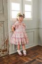 11-323/12-323/10-323チュールブーケプリントワンピース<br> (★アイボリー/サックス)<br> ・BABY￥31,680～(90cm)<br> ・TODDLER￥33,880～(100～140cm)<br> ・SISTER￥38,280-(150/160cm)<br> 11-331ブーケヘッドドレス<br> (サックス/★パープル)<br> ・TODDLER￥25,080-(Fサイズ)<br> 11-035 グログランリボンつきクルーソックス <br> (★オフ白)￥3,520-(11～23cm)<br> ・SISTER￥3,850-(17cm～20cm)<br> 11-000/001/002 グリッターシューズ<br> (★オフ白/ピンク/アカ)￥14,080～(17～24cm)