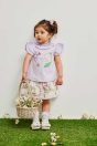 10-405/11-405スズランアップリケプルオーバー<br> (ピンク/★パープル)<br> ・BABY￥15,180-(80/90cm)<br> ・TODDLER￥16,280～(100～140cm)<br> 10-406おやゆび姫フラワープリントパンツ付きスカート<br> (ピンク/★パープル)<br> ・BABY￥14,080-(Fサイズ)<br> 11-423チロリアンフラワーリボンクリップ<br> (ピンク/★パープル)<br> ・TODDLER￥5,280-(Fサイズ)<br> 10-430/11-430ストライプフラワーソックス<br> (★ピンク/パープル)<br> ・BABY￥4,180-(13/15cm)<br> ・TODDLER￥4,180-(17～20cm)<br> 10-018/11-018/019<br> リボンスカラップサンダル<br> (★オフ白/ピンク/アカ)<br> ・BABY￥10,780-(14cm)<br> ・TODDLER￥11,880～(15～21cm)
