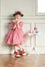 11-415SWEETステッチギンガムワンピース<br> (★アカ/ピンク)<br> ・TODDLER￥31,680～(100～140cm)<br> 11-421ギンガムBIGリボンカチューシャ<br> (★アカ/ピンク)<br> ・TODDLER￥12,980-(Fサイズ)<br> 11-005グログランリボン付きクルーソックス<br> (ピンク/サックス/★アカ)<br> ・TODDLER￥3,850-(11cm～15cm)<br> ・SISTER￥3,850-(17cm～20cm)<br> 11-000/001/002 グリッターシューズ<br> (★オフ白/ピンク/アカ)￥14,080～(17～24cm)